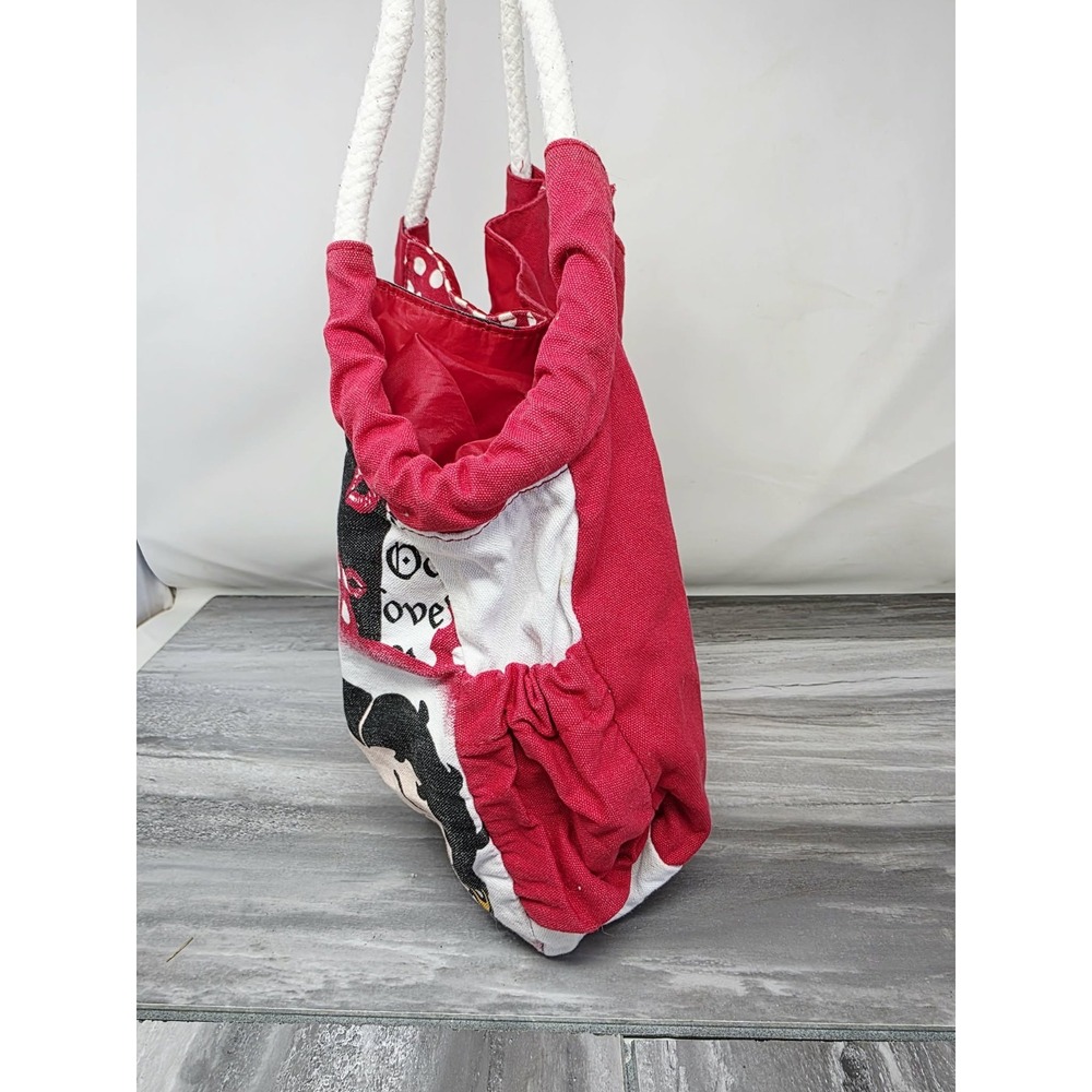 Betty Boop Y2K vtg Bag XOXo‎ Print Purse Retro Tote Bag School Shoulder - Picture 7 of 9